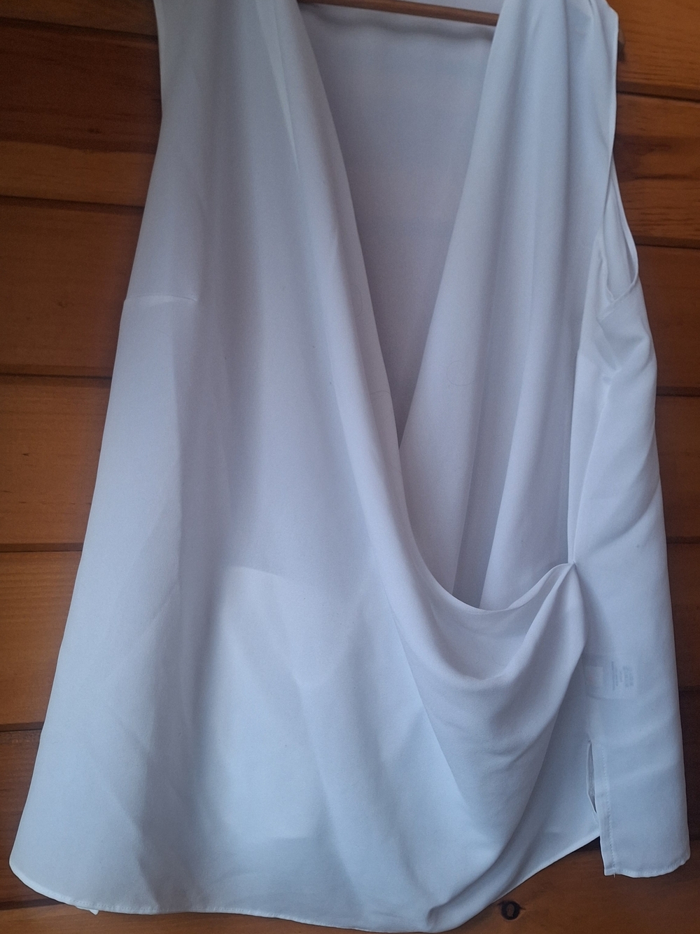 ✨️Alfani Drape Front Sleeveless Blouse in white  XL